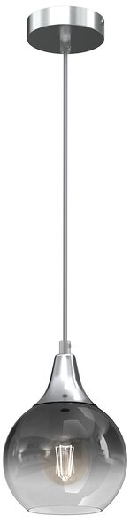 Závěsné svítidlo Monte, 1x grafitové skleněné stínítko, (fi 15cm), s