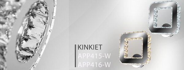 Toolight - LED křišťálové nástěnné svítidlo 10W, teplé světlo, APP415-W, chromová, OSW-65013