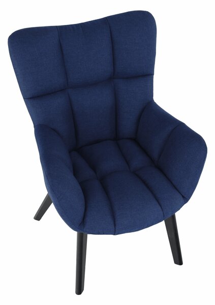KONDELA Designové křeslo, modrá / černá, FONDAR