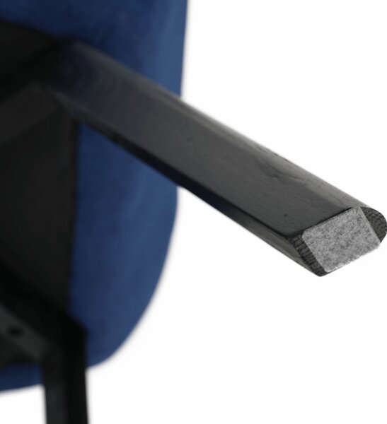 KONDELA Designové křeslo, modrá / černá, FONDAR