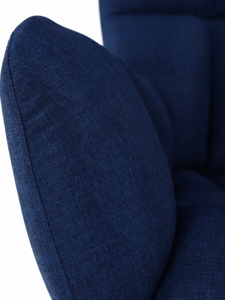 KONDELA Designové křeslo, modrá / černá, FONDAR