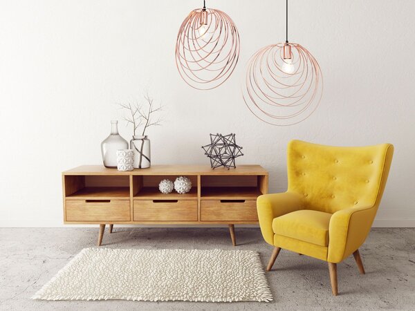 Toolight - Moderní stropní lampa APP427-1CP, růžové zlato, OSW-00559