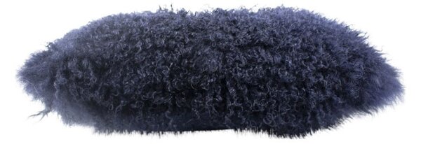 Polštář modrá ovčí kůže kudrnatý dlouhý chlup Navy Curly - 50*30*10cm - Mars & More