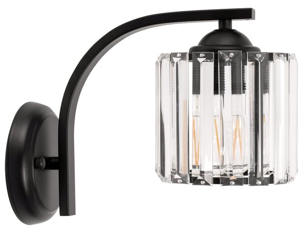 Toolight Kovové křišťálové nástěnné svítidlo APP512-1W Black