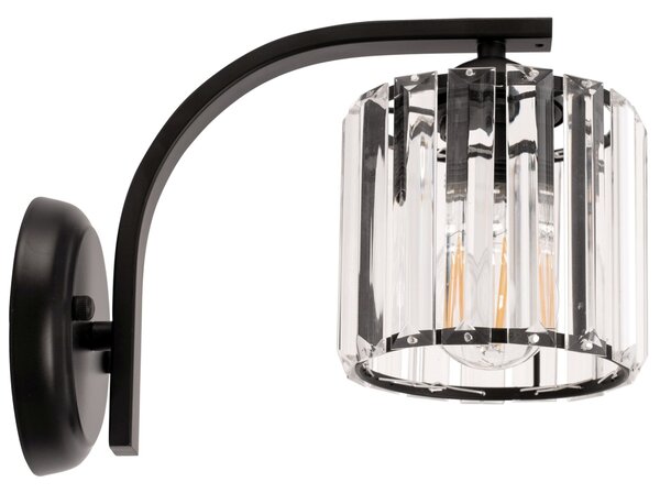 Toolight Kovové křišťálové nástěnné svítidlo APP512-1W Black