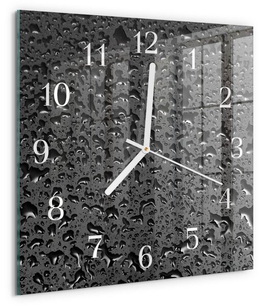 Skleněné hodiny Kapky vody zskb-30x30-00082263