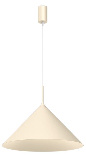 Závěsné svítidlo Visby, 1x krémové kovové stínítko, (fi 46cm), cr