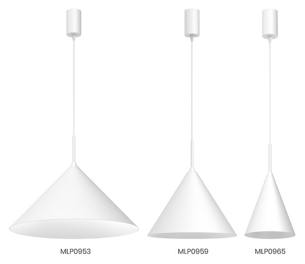 Závěsné svítidlo Capital, 1x bílé kovové stínítko, (fi 17cm), w