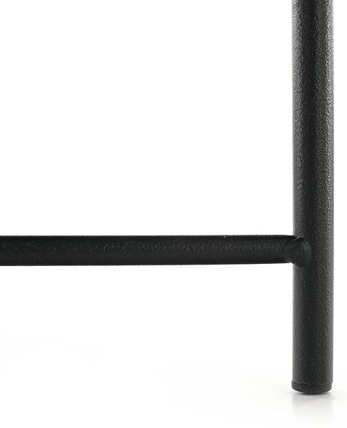 KONDELA Příruční stolek s odnímatelnou tácem, černá, RENDER