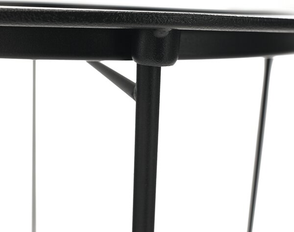 KONDELA Příruční stolek s odnímatelnou tácem, černá, RENDER