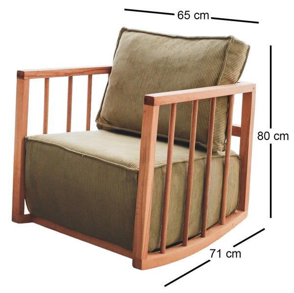 Houpací křeslo Salamander (khaki). Akce -25%