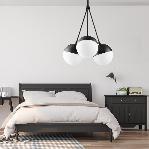 Toolight - Stropní svítidlo 3xE27, černá-bílá, OSW-05365