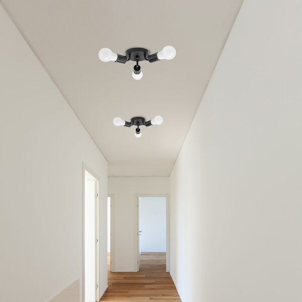 Toolight Trojité kovové stropní svítidlo APP701-3C Black