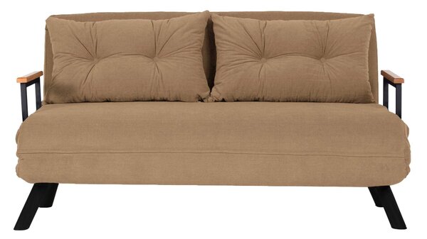 Pohovka futon Sandy (světlohnědá). Akce -23%