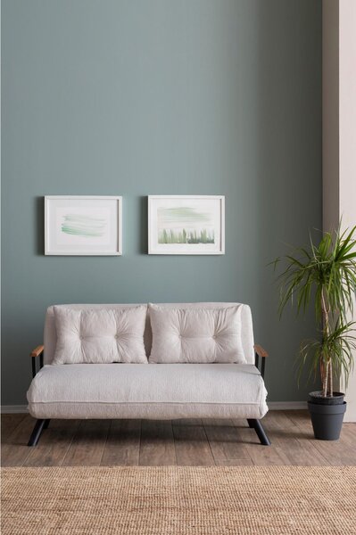 Pohovka futon Sandy (bílá). Akce -25%