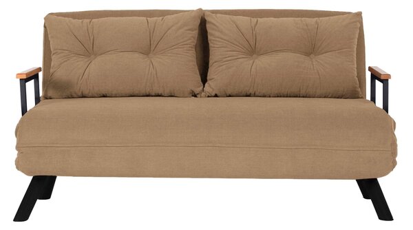Pohovka futon Sandy (světlohnědá). Akce -23%