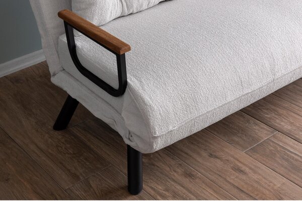 Pohovka futon Sandy (bílá). Akce -25%