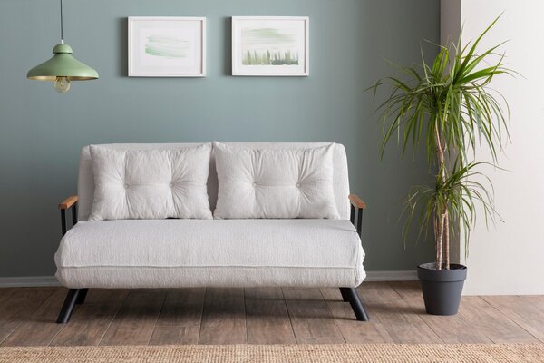 Pohovka futon Sandy (bílá). Akce -25%