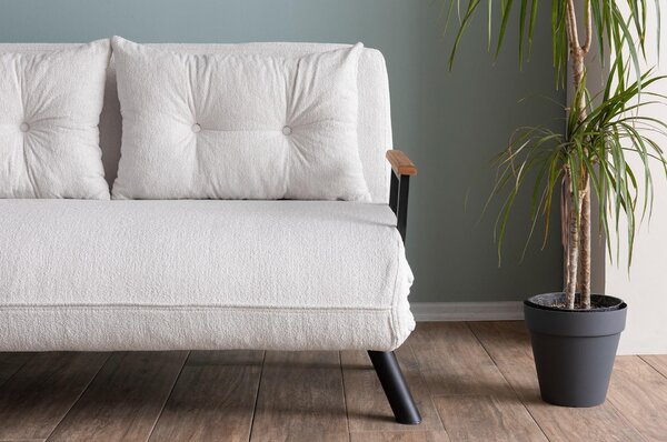 Pohovka futon Sandy (bílá). Akce -25%