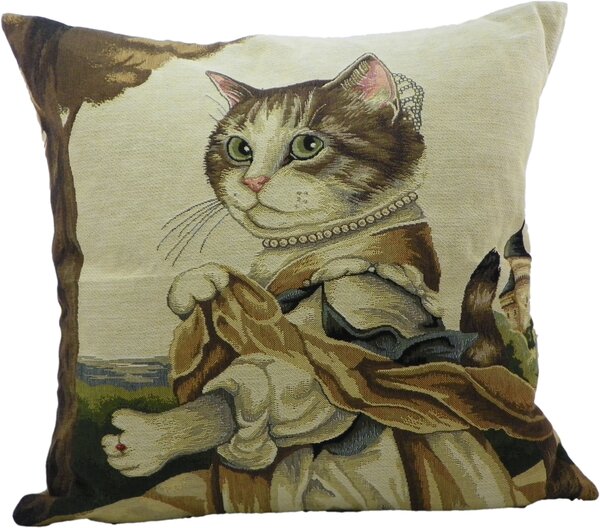 Gobelínový polštář Kočka hraběnka - 45*15*45 cm - Mars & More