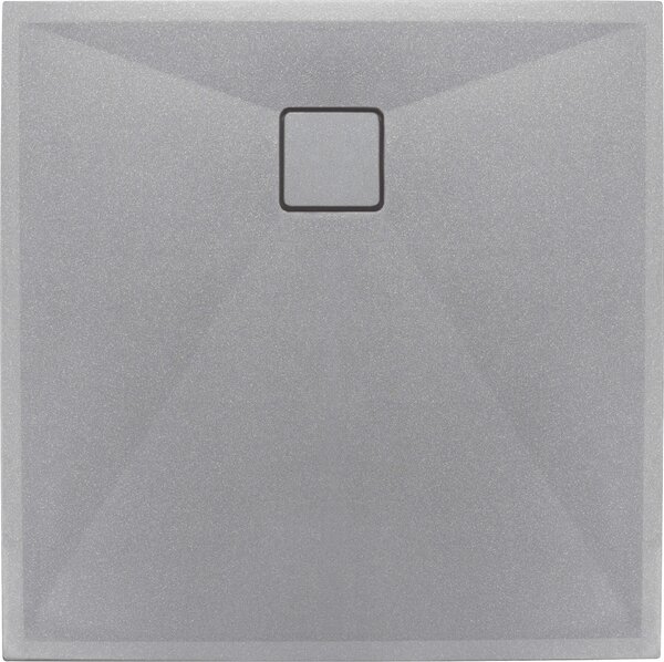 CREMA 90 x 90 WELL sprchová vanička čtverec granit šedá