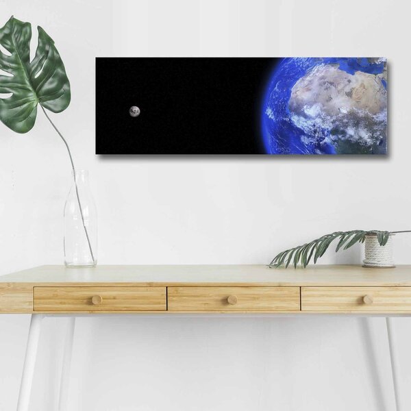 Wallity Obraz s LED osvětlením NOČNÍ ZEMĚKOULE 30 x 90 cm