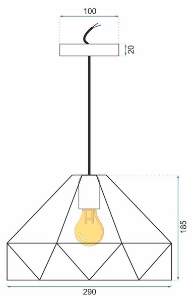Toolight Závěsná stropní lampa APP236-1CP
