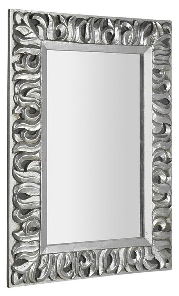 Sapho ZEEGRAS zrcadlo ve vyřezávaném rámu 70x100 cm, stříbrná, IN432