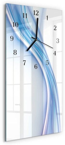 Skleněné hodiny vertikální Modrá abstrakce zsppc-30x60-00182034