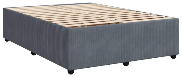 Box spring postel s matrací tmavě šedý 140 x 190 cm samet 3285639