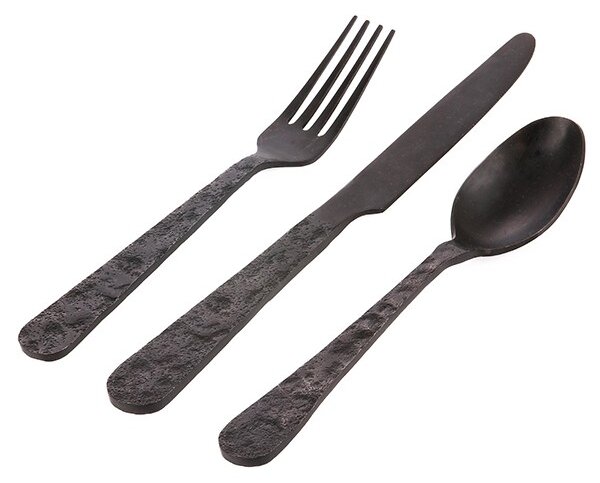 Set 3ks granitový jídelní příbor Matt - 24,5cm - HKLIVING
