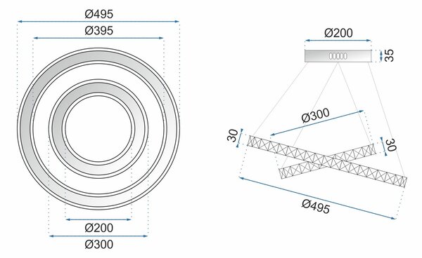 Toolight - LED stropní svítidlo + dálkové ovládání APP418-CP, chromová, OSW-65016