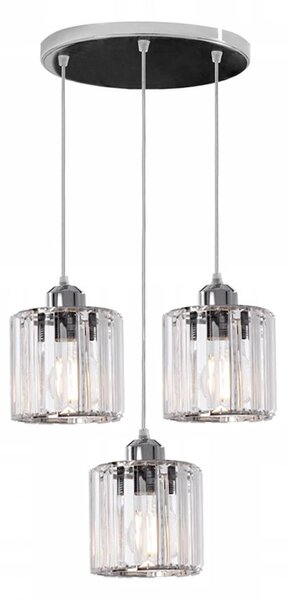 Toolight - ELEGANCE LAMPA SUFITOWA APP210-3CPR KRYSZTAŁ SREBRNA, OSW-08550