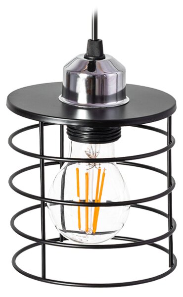 Toolight Stropní lampa zavěšená na trojitý kovový loft černý 392204