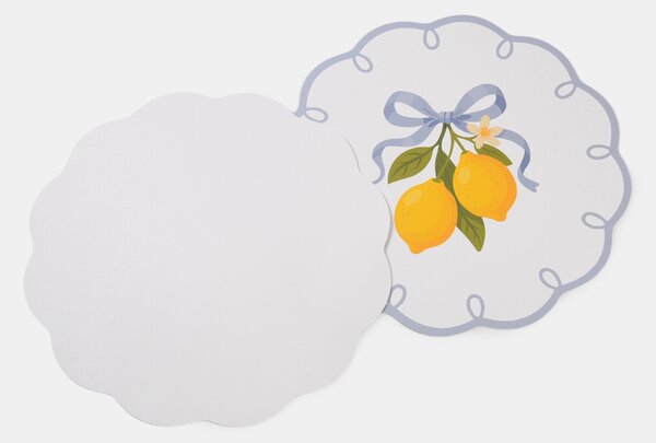Sinsay - Prostírání s motivem citronů, balení 2 ks - modrá