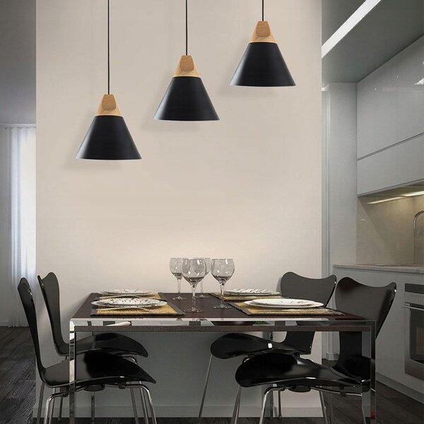 Toolight Závěsná stropní lampa Scandi A Black