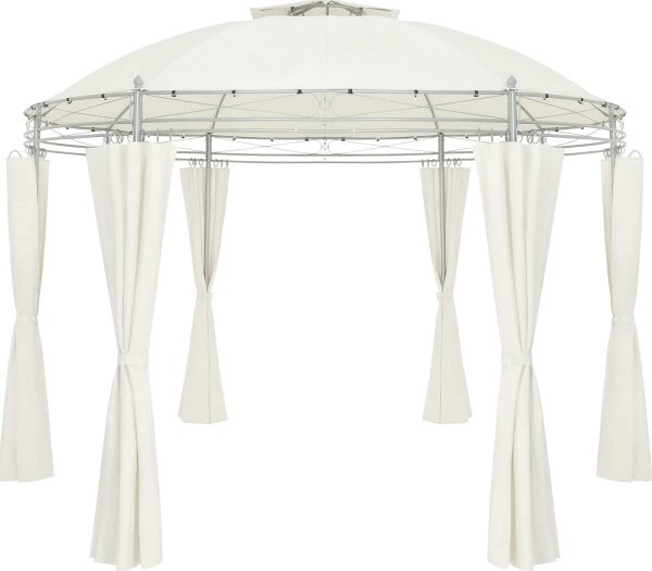 Zahradní altán pavilon DEU TOSCANA průměr 350cm béžová