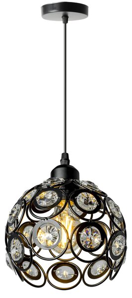 Toolight Křišťálová lampa APP206 černá