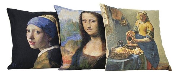 Gobelínový polštář Leonardo da Vinci Mona Lisa - 45*45*15cm - Mars & More