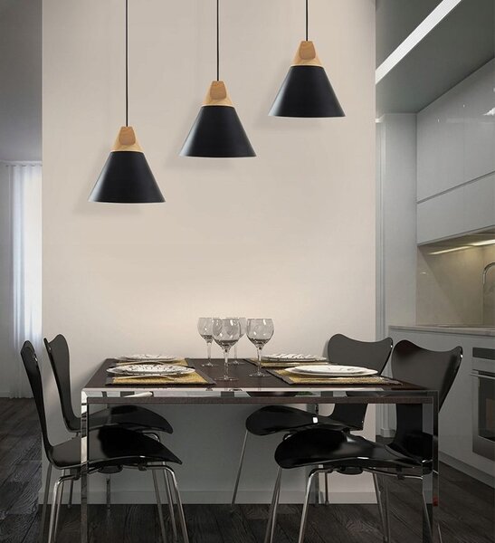 Toolight Scandi C, stropní svítidlo 1xE27 SCANDI C WHITE APP061-1CP, bílá-hnědá, OSW-00106