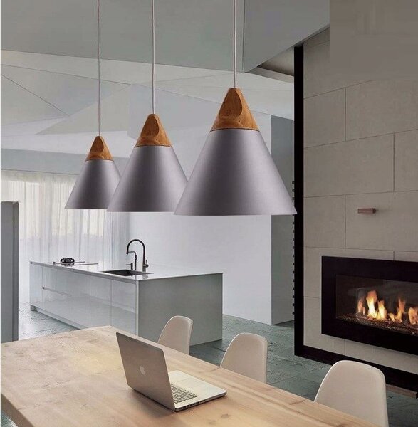 Toolight Scandi C, stropní svítidlo 1xE27 SCANDI C WHITE APP061-1CP, bílá-hnědá, OSW-00106
