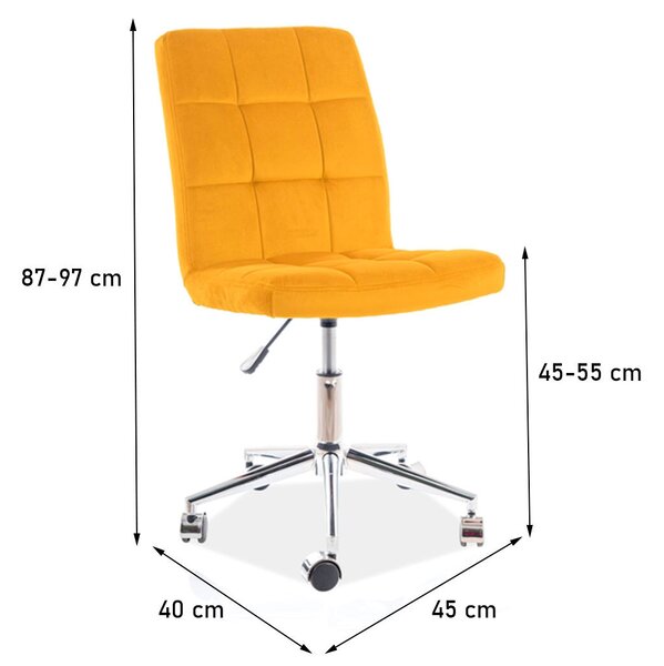 Otočné křeslo Q-020 Velvet, kari Bluvel 68