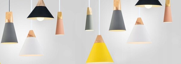 Toolight - Stropní svítidlo SCANDI 3xE27 APP064-3CP, Bílá-Hnědá, OSW-00110