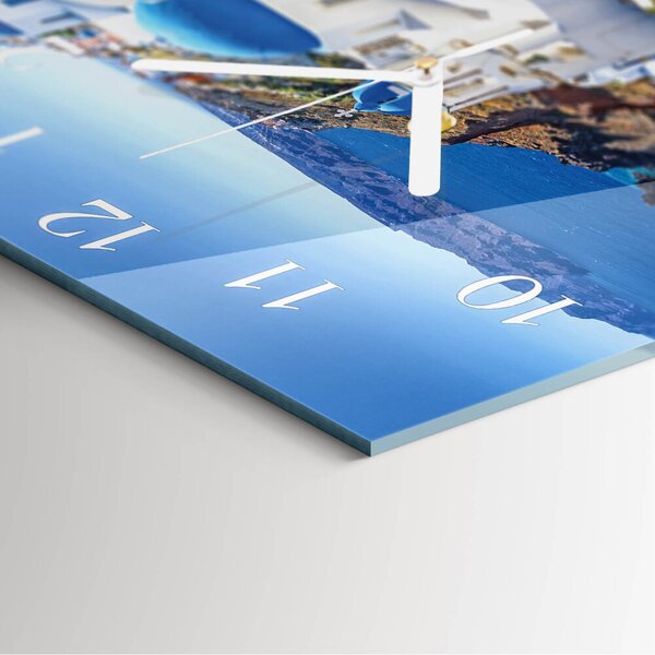 Skleněné hodiny Santorini zskb-30x30-00084278