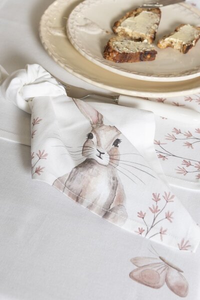 Sada bavlněných prostírání s motivem králíka Rustic Easter Bunny - 48*33 cm - Clayre & Eef