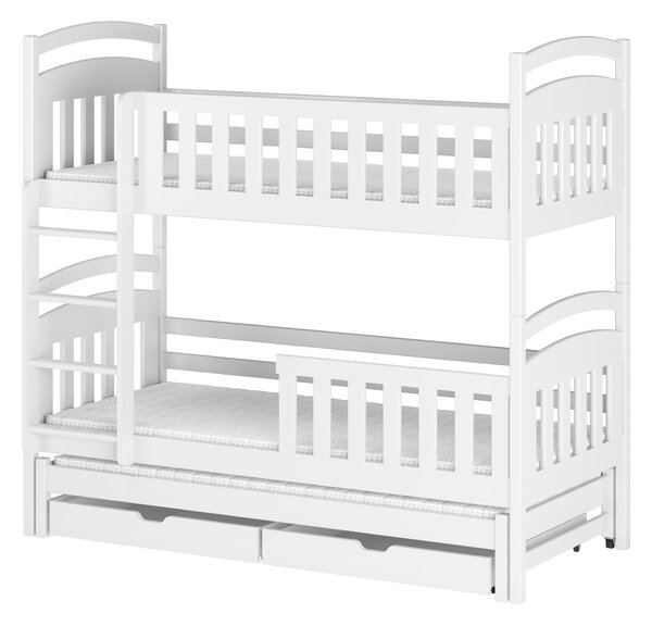 Dětská postel 80 cm VIOLA (s roštem a úl. prostorem) (bílá). 1013161