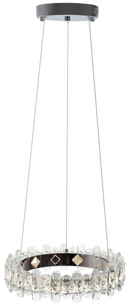 Toolight Toolight, LED závěsné svítidlo s křišťály APP1041-CP + dálkové ovládání, chromová, OSW-09472