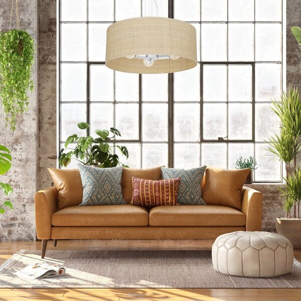 Závěsné svítidlo Marshall, 1x ratanové stínítko, (fi 50cm), w
