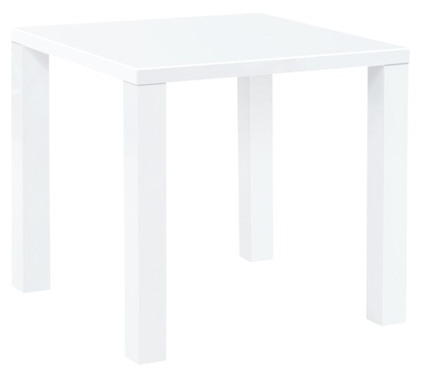 Jídelní stůl SEBASTIAN bílá vysoký lesk, 80x80 cm