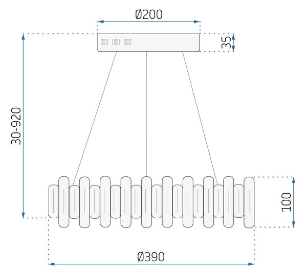 Toolight Křišťálová LED stropní lampa APP1041-CP + dálkový ovladač